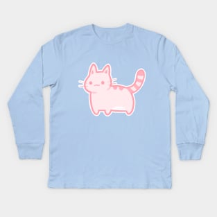 kawaii cat Kids Long Sleeve T-Shirt